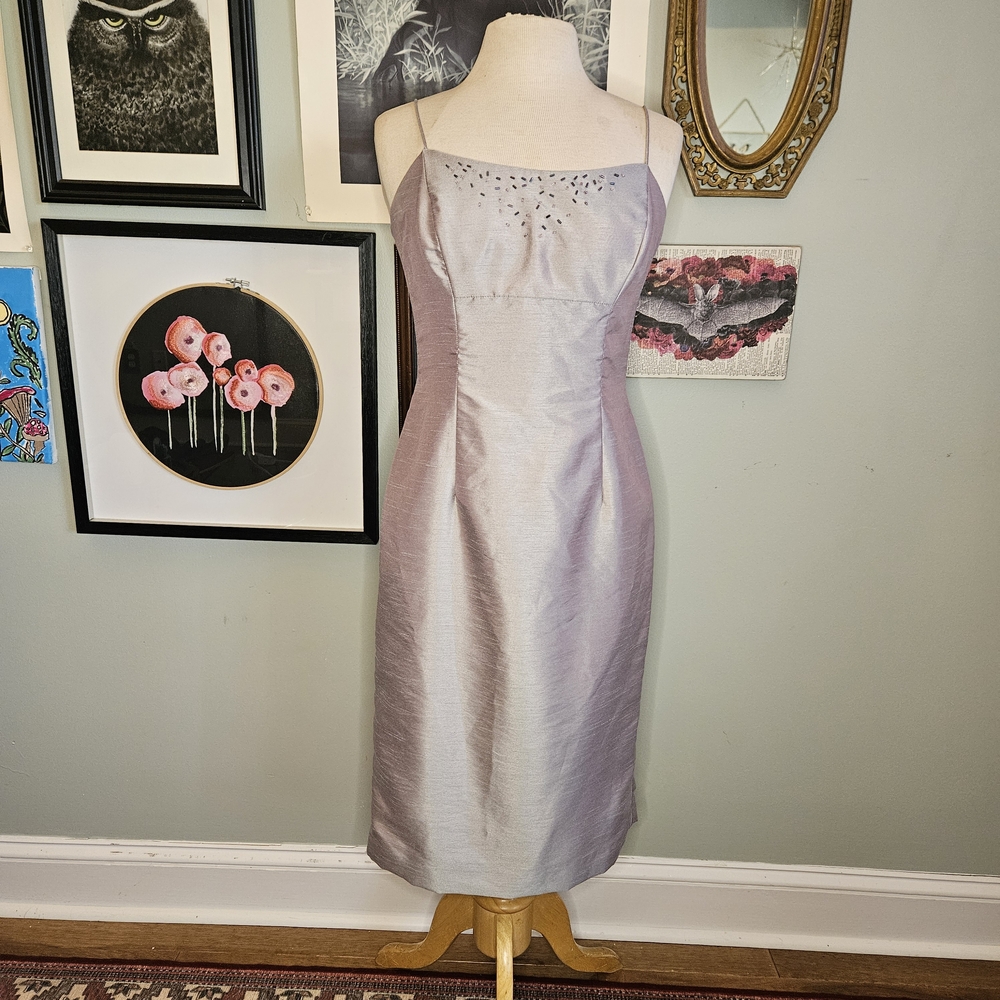 Patra Silvery Beaded Midi Dress